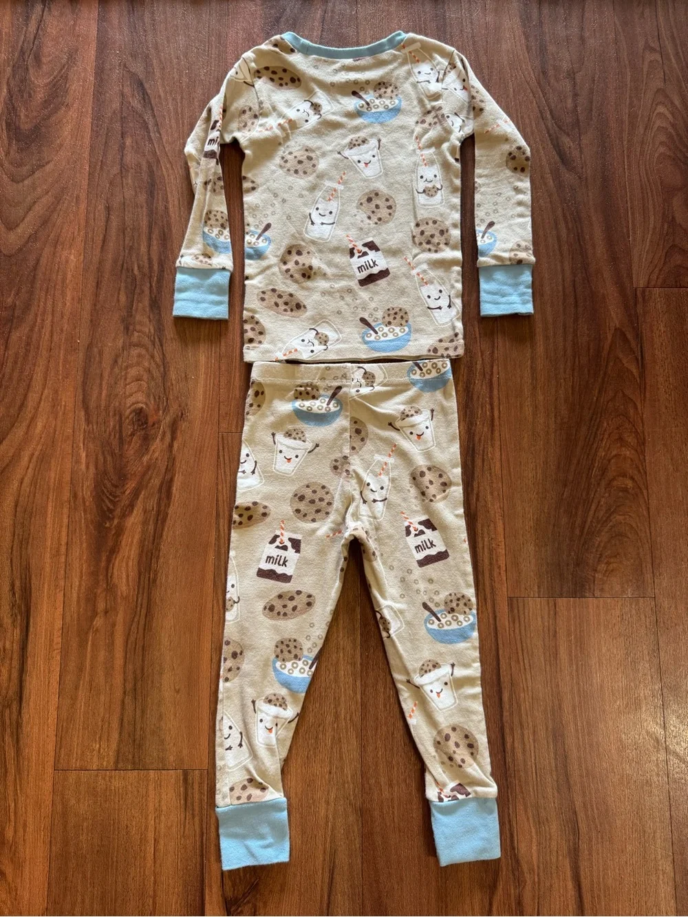 HONEST PJ’s Baby Clothing Milk & Cookies Design Size 3T